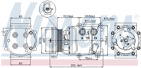 Ford Fiesta Mk5 Klima kompresörü orijinal