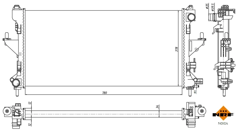 Fiat Ducato III (2006 - 2026) Motor soğutma radyatörü 
