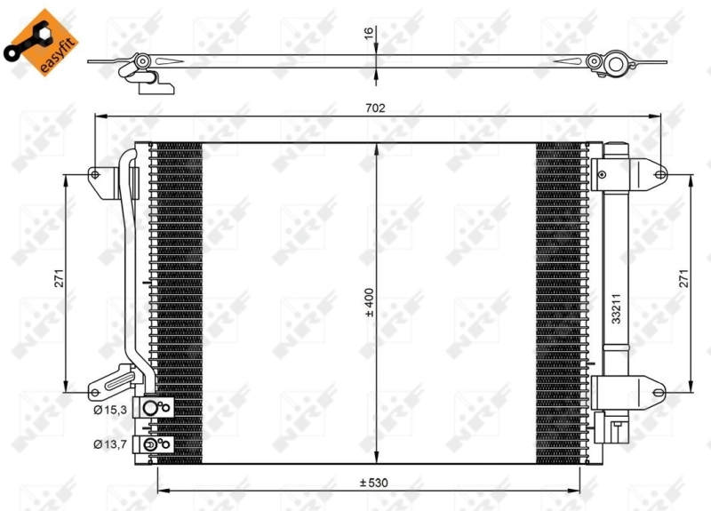 Jetta VI Klima kondenseri