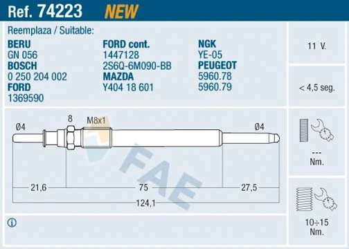 Ford Fiesta V Isıtma bujisi Türkiye fiyatı