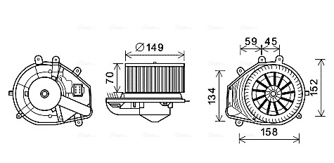 Volkswagen Passat B5 Kalorifer fan motoru