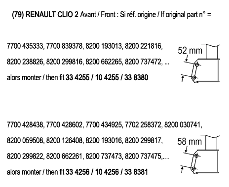 Renault Clio II Ön amortisör