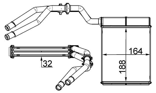 Transit VI van (V347/8) (2006 - 2014) Kalorifer radyatörü
