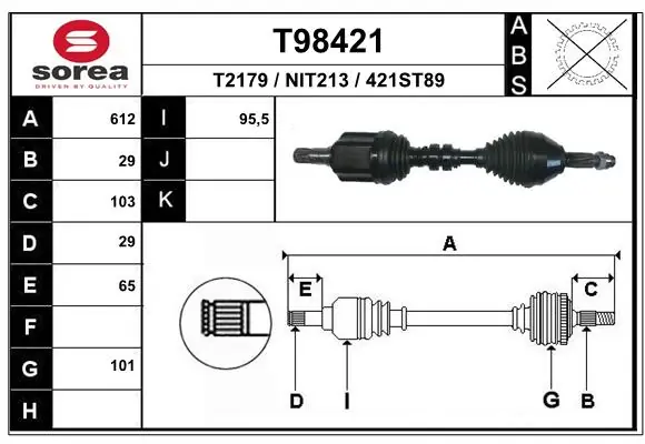 Qashqai I off-road vehicle (J10) (2006 - 2013) Sol aks