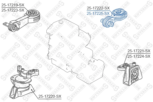 Honda Civic VIII Arka motor takozu orijinal