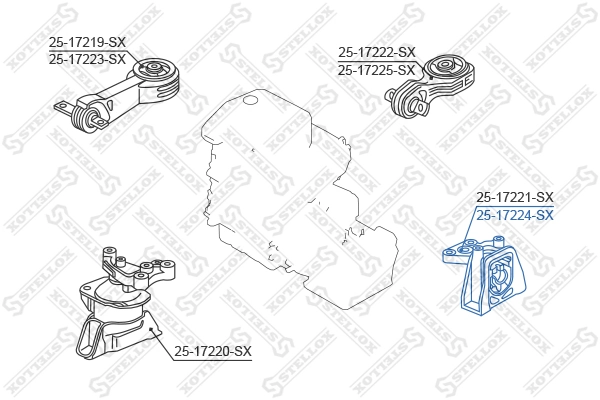 Honda Civic VIII Sol motor takozu orijinal