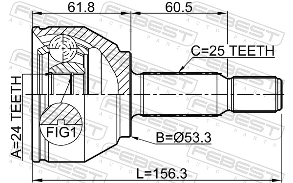 Ford Connect  (2002 - 2013) Ön dış aks kafası 