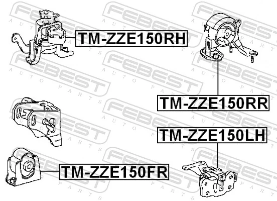 Toyota Corolla  Arka motor takozu orijinal