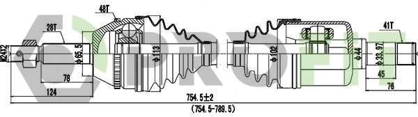 Transit VI van (V347/8) (2006 - 2014) Sol aks