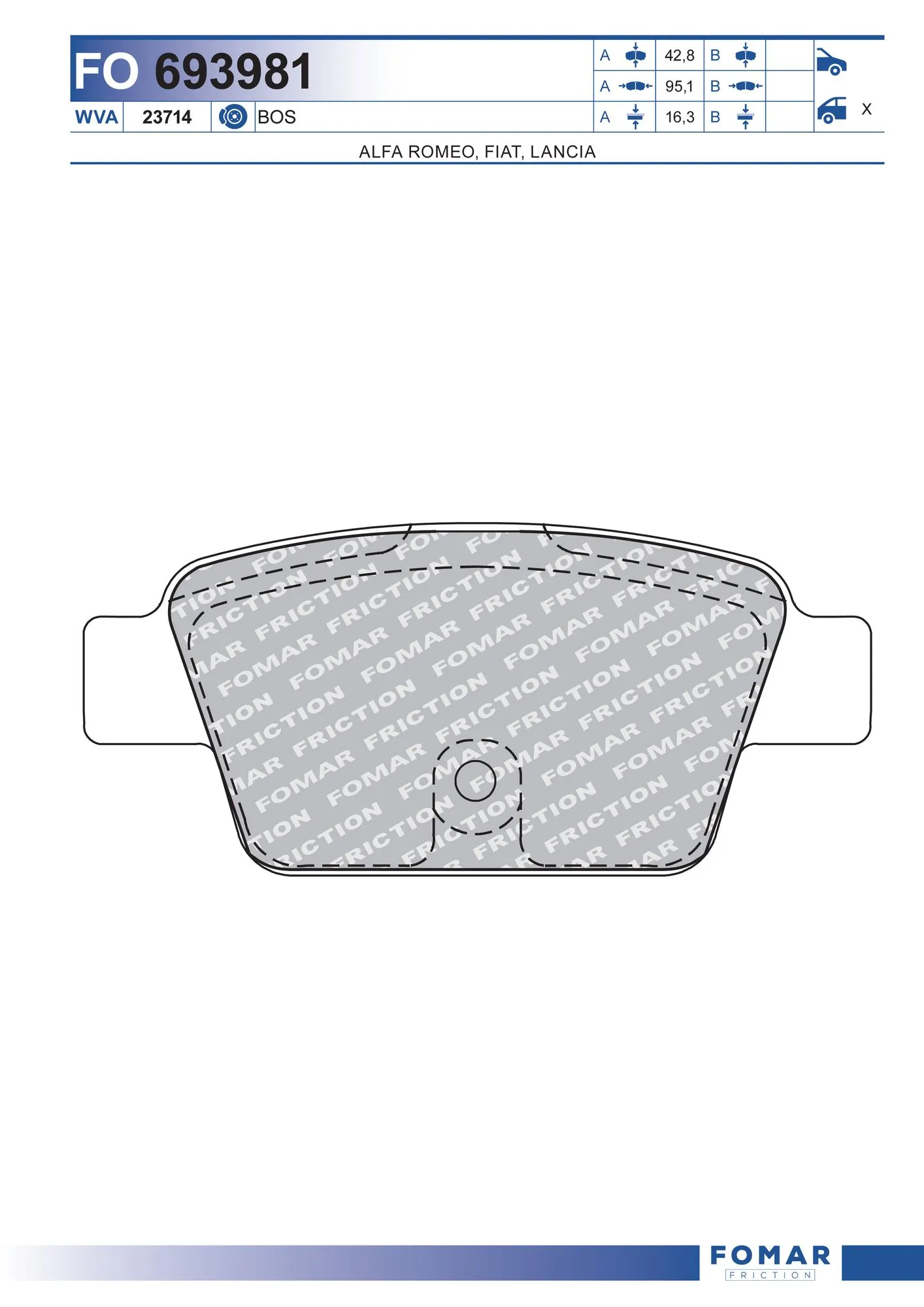 Fiat Linea  (2007 - 2026) Arka disk fren balataları satın al