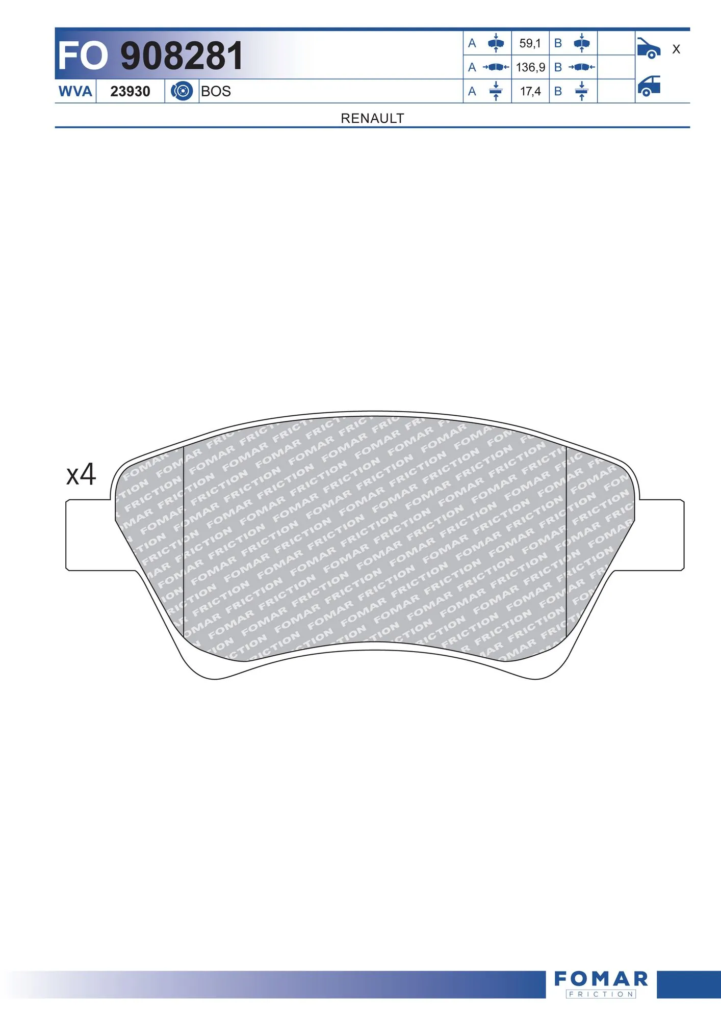 Renault Megane II (2003 - 2012) Ön disk fren balataları satın al