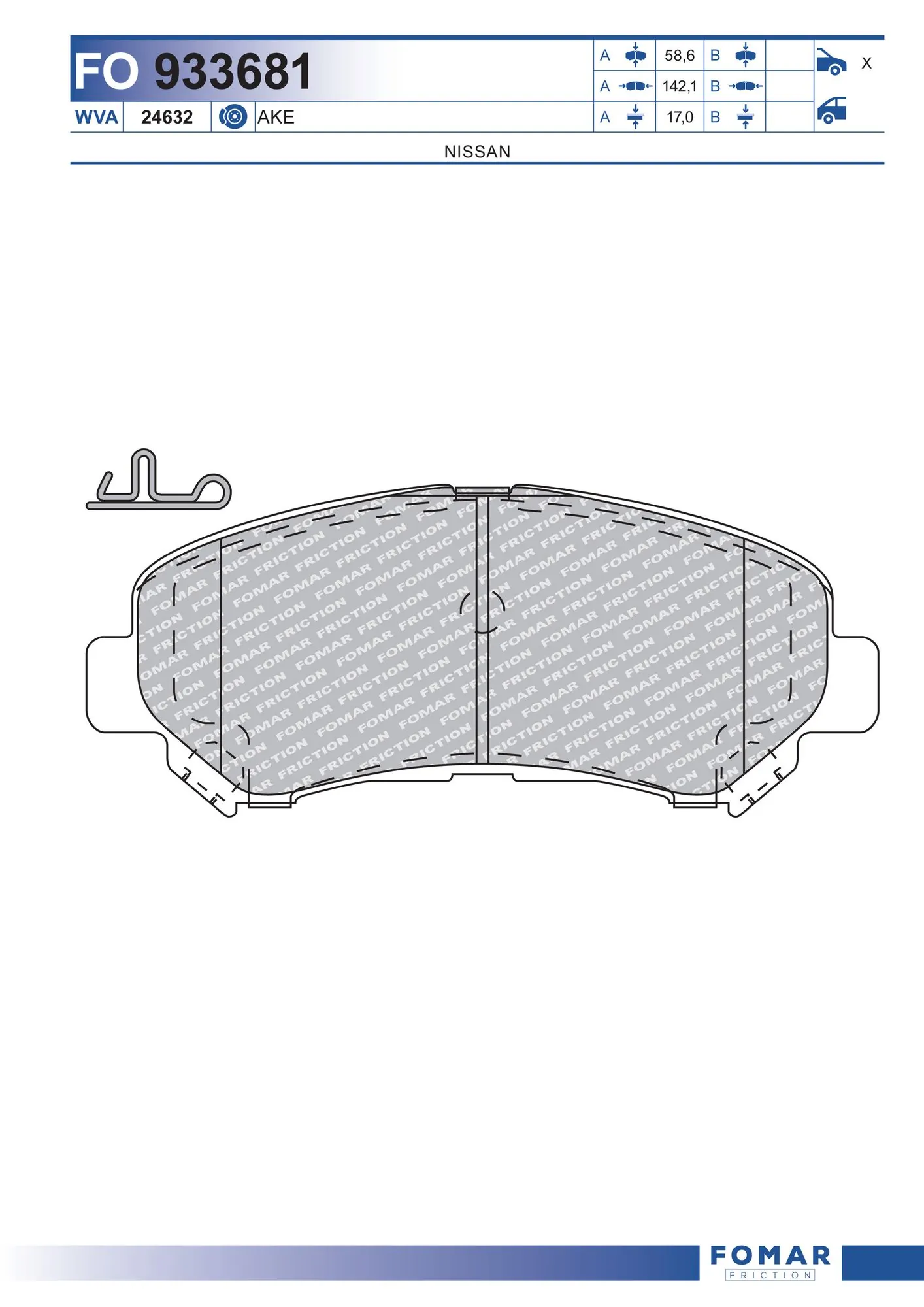 Nissan Qashqai I (2006 - 2013) Ön disk fren balataları satın al