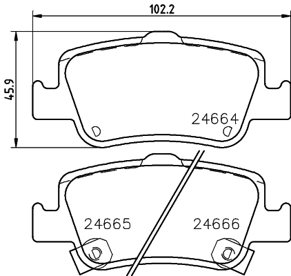 Toyota Corolla  (2006 - 2014) Arka disk fren balataları 