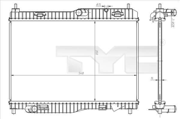 Courier  Motor su radyatörü