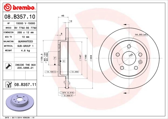 08B35710 Brembo