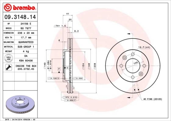 09314814 Brembo