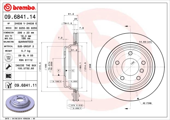 09684111 Brembo