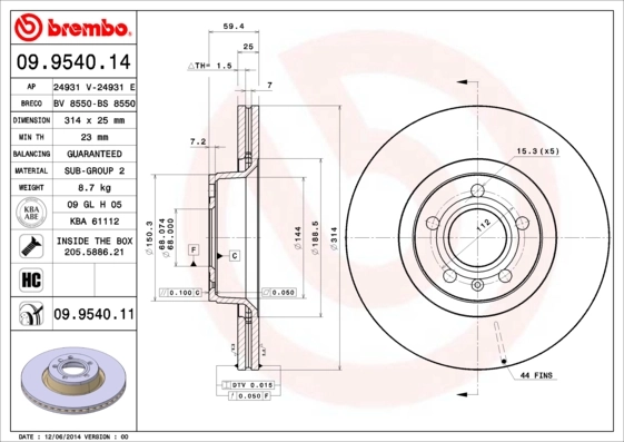 09954011 Brembo