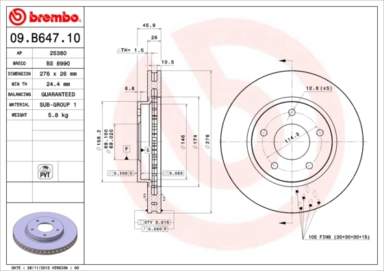 09B64710 Brembo