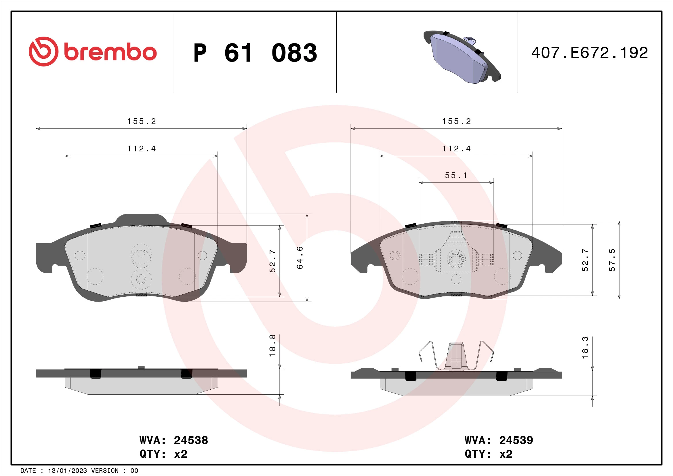 P61083 Brembo