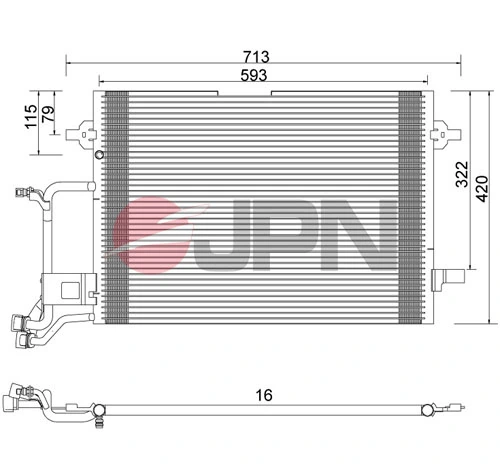 Caddy III station wagon (2KB, 2KJ, 2CB, 2CJ) (2004 - 2015) Klima kondenseri