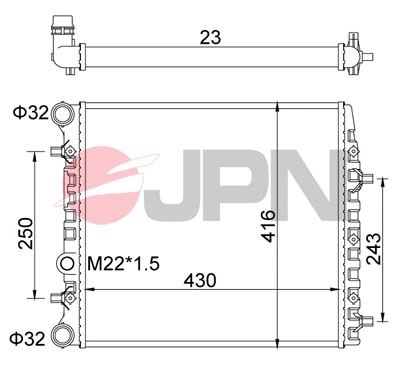 Volkswagen Polo IV (2001 - 2014) Motor soğutma radyatörü fiyatları