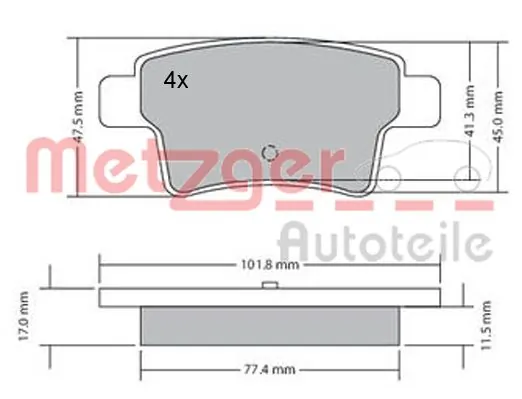 Citroen C4  (2006 - 2013) Arka disk fren balataları 