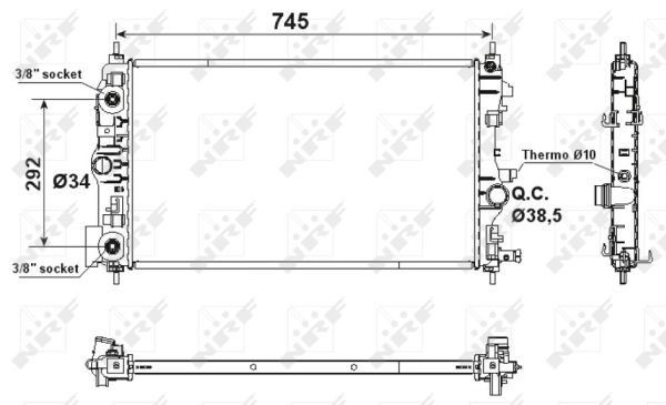 Chevrolet Cruze  (2009 - 2026) Motor soğutma radyatörü 