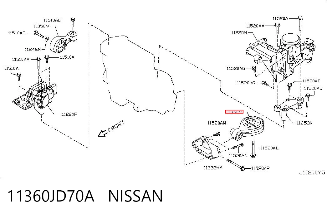 Nissan Qashqai I Arka motor kulağı Türkiye fiyatı