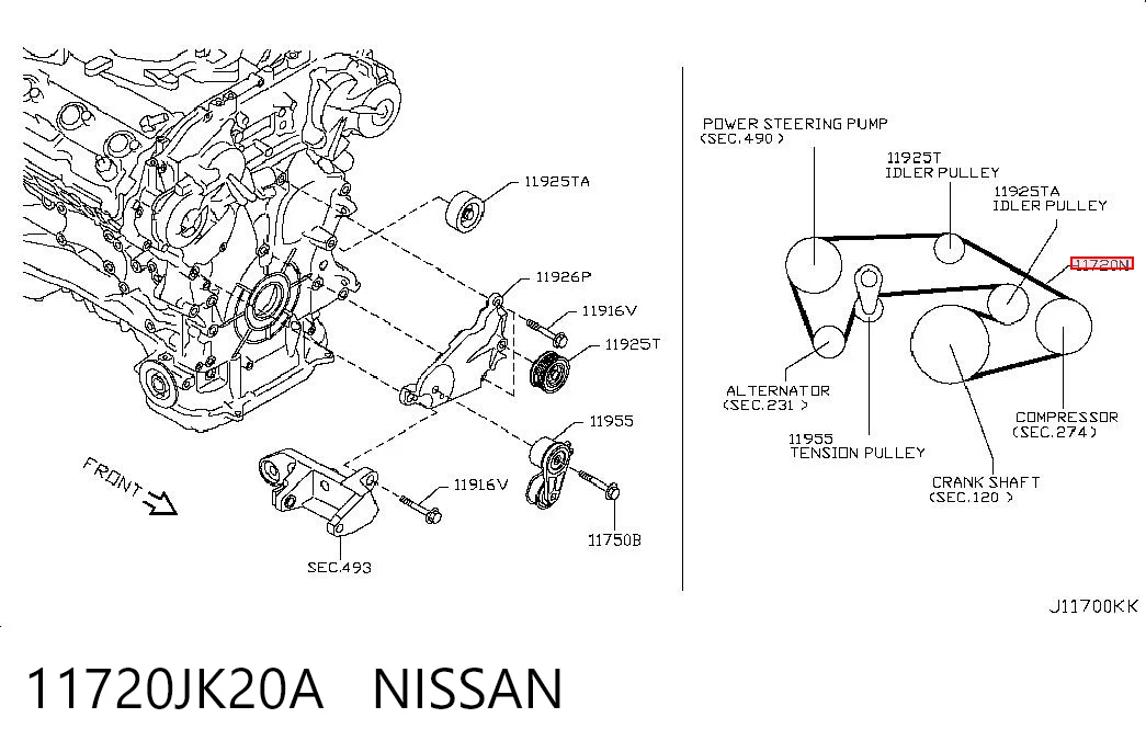Honda Civic VIII şarj dinamosu kayışı