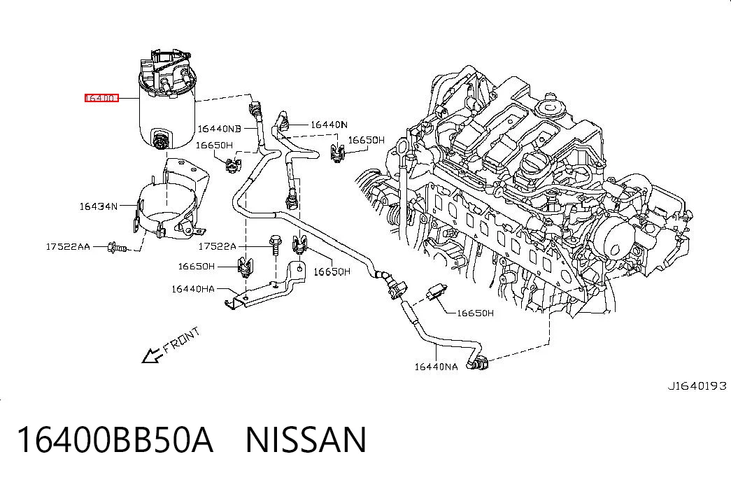 16400BB50A Nissan/Infiniti