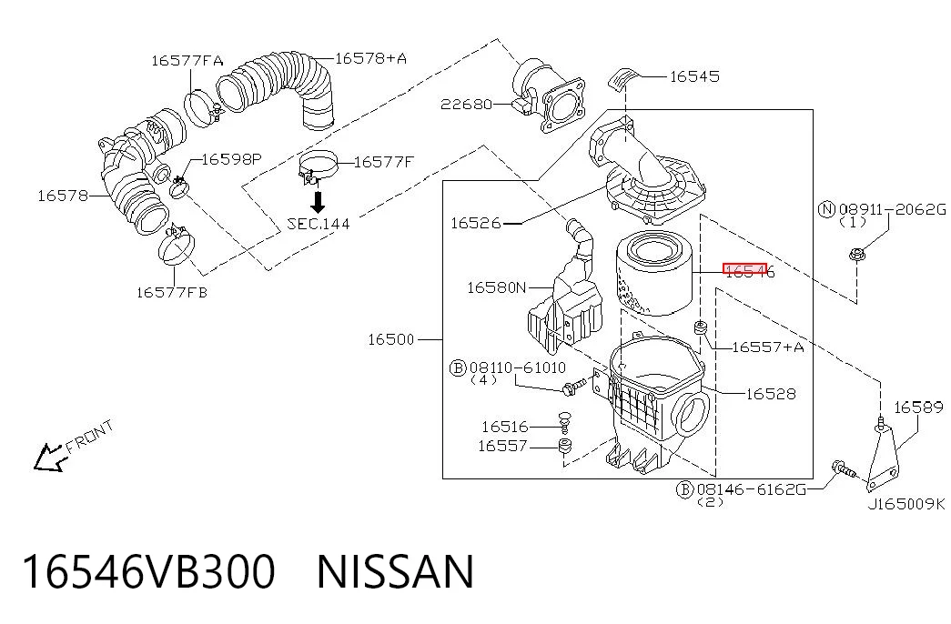 16546VB300 Nissan/Infiniti