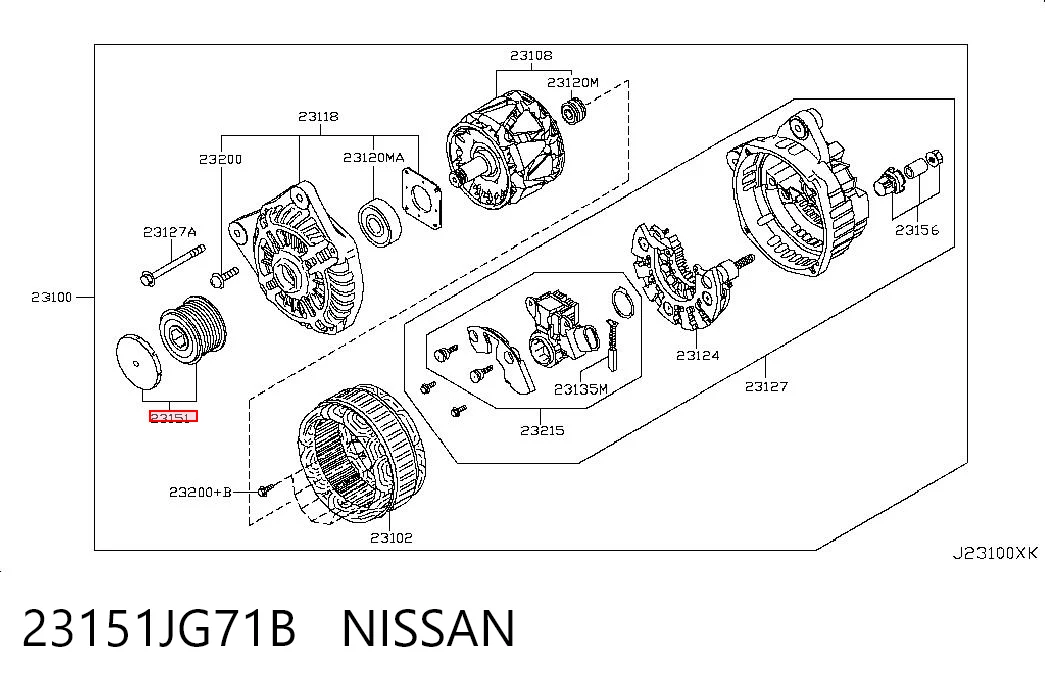 23151JG71B Nissan/Infiniti