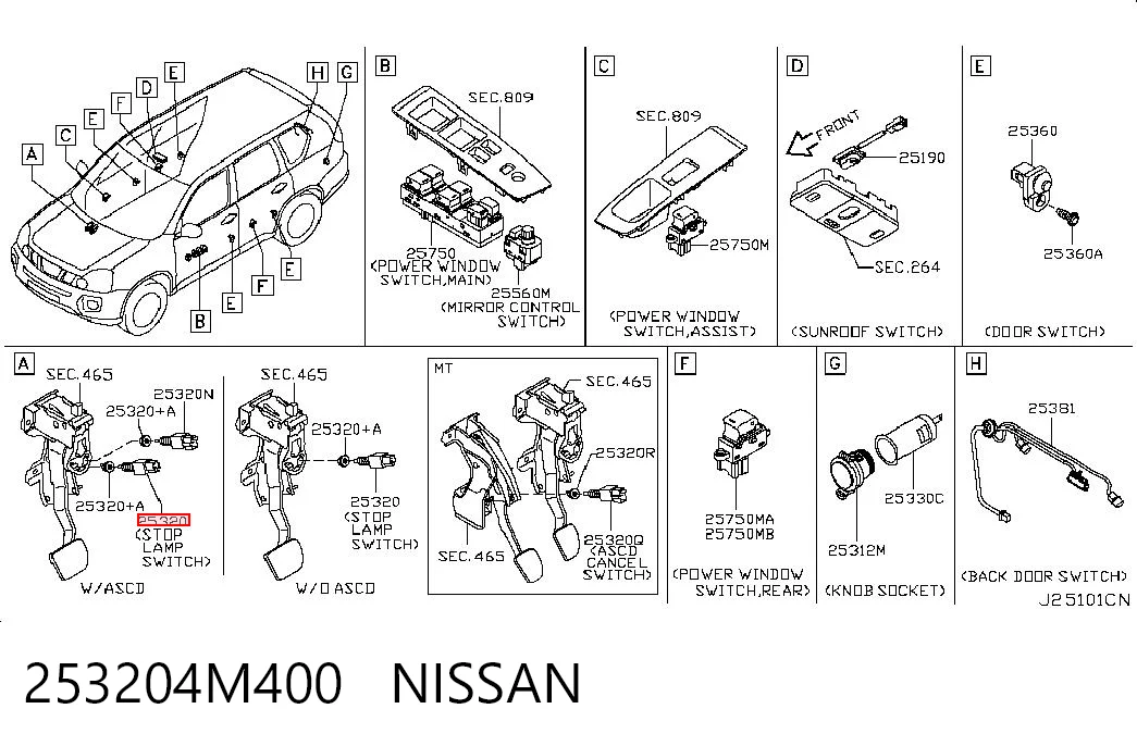 Nissan Qashqai I Fren Pedal Müşürü