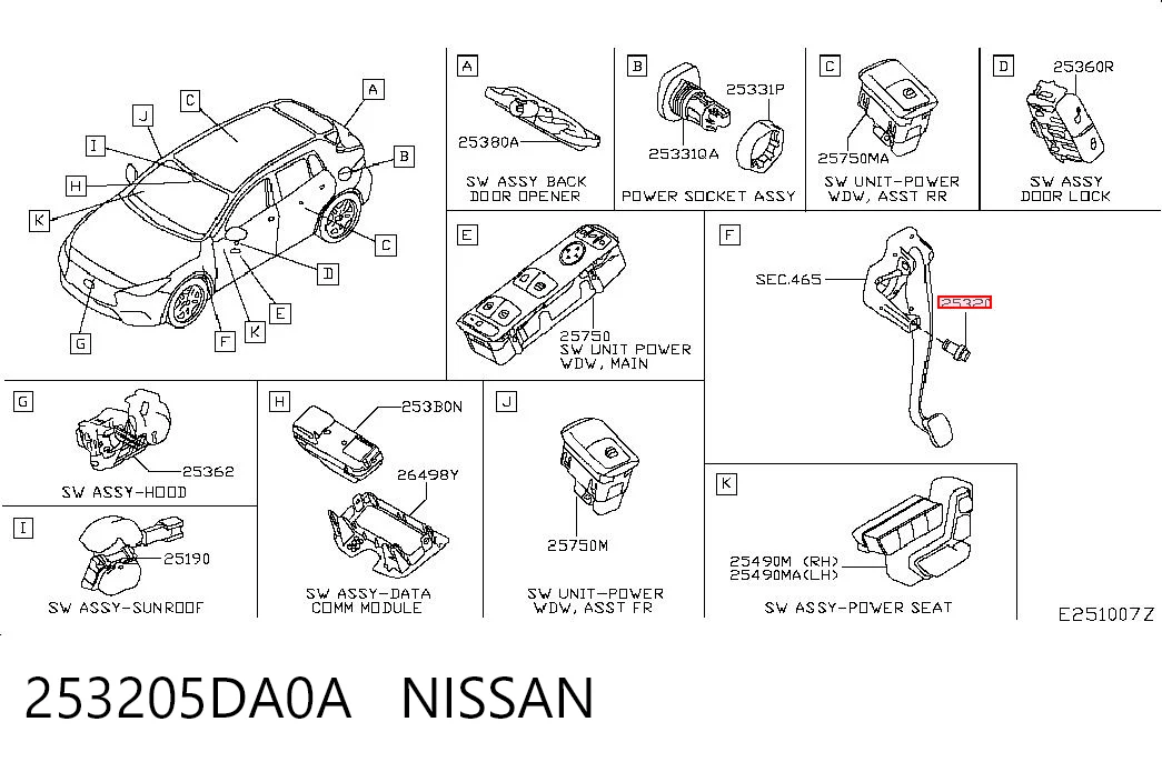 253205DA0A Nissan/Infiniti