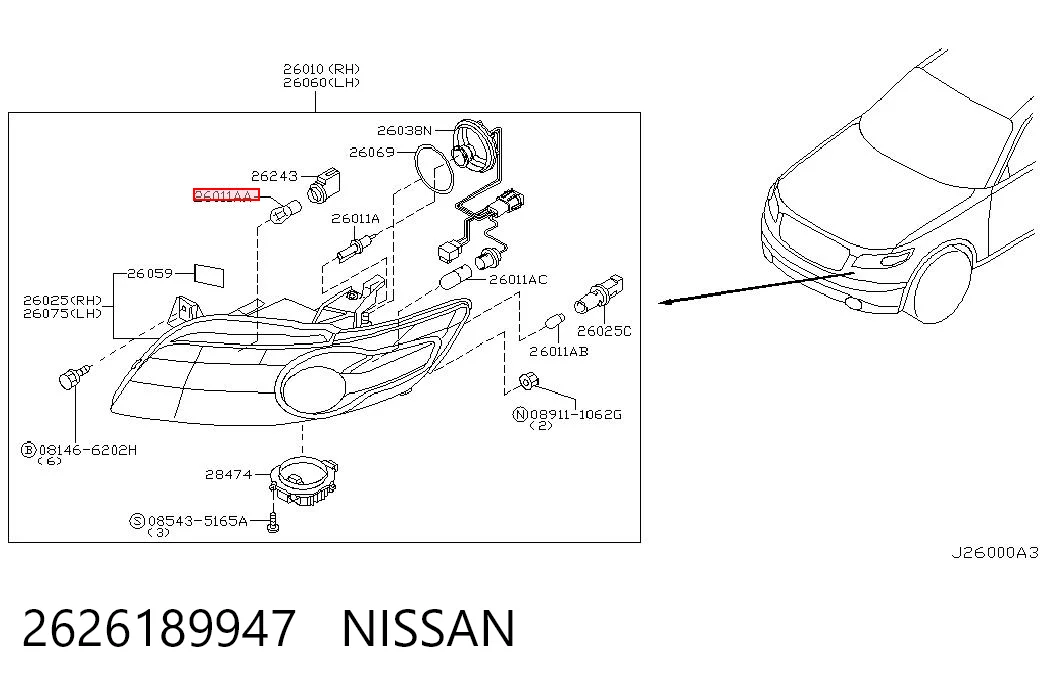 2626189947 Nissan/Infiniti