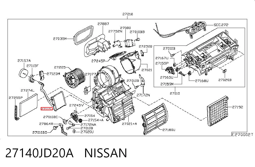 Nissan Qashqai I (2006 - 2013) Isıtıcı radyatörü 