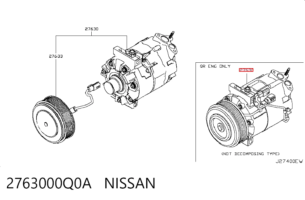 2763000Q0A Nissan/Infiniti