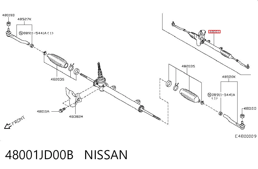 Nissan Qashqai I (2006 - 2013) Direksiyon kremayeri 