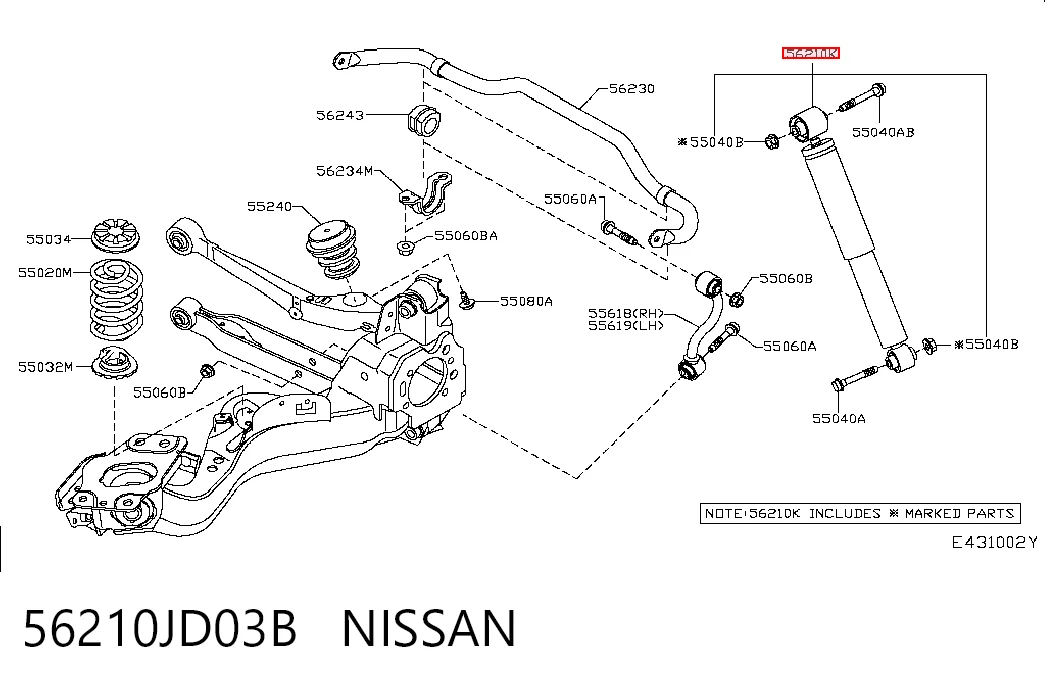 56210JD03B Nissan/Infiniti
