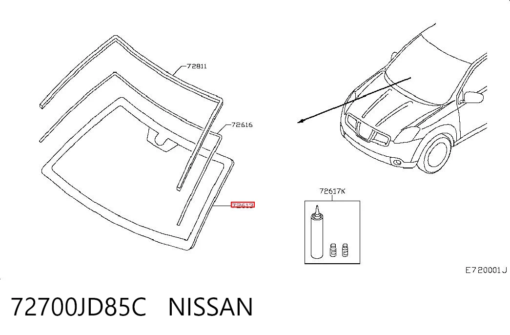 Nissan Qashqai I (2006 - 2013) Ön cam satın al