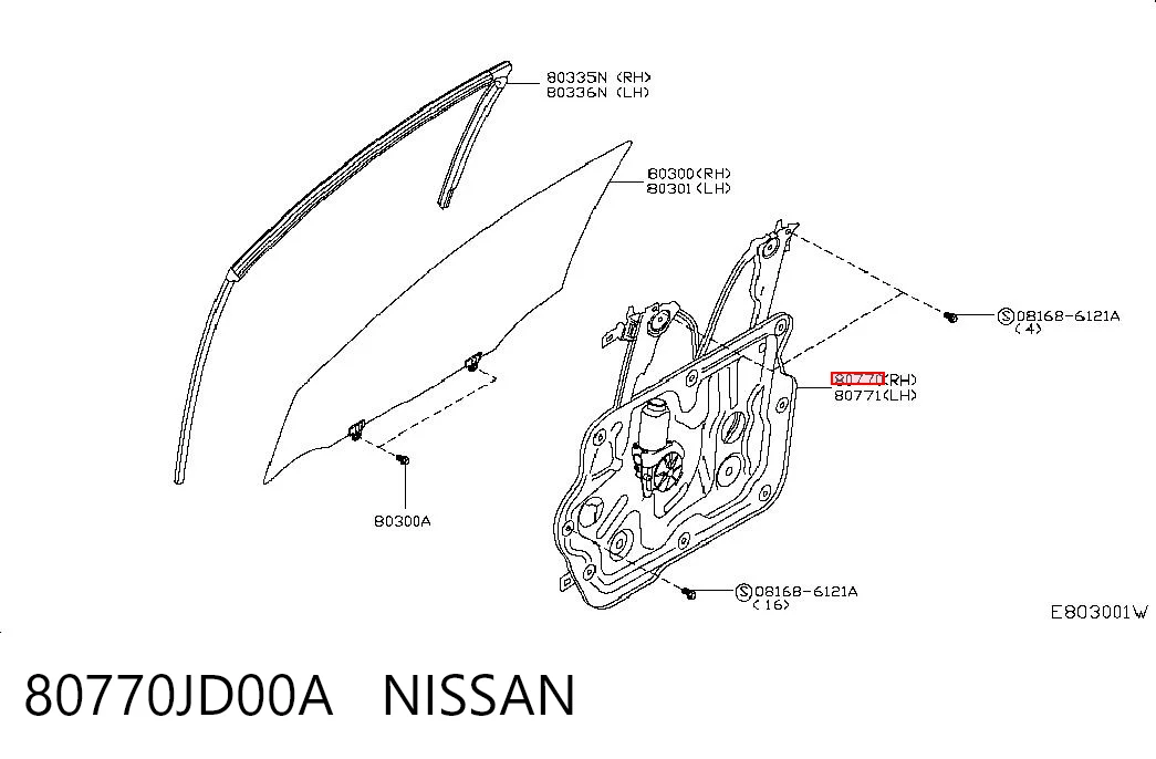 Qashqai I off-road vehicle (J10) (2006 - 2013) Sağ Ön cam krikosu