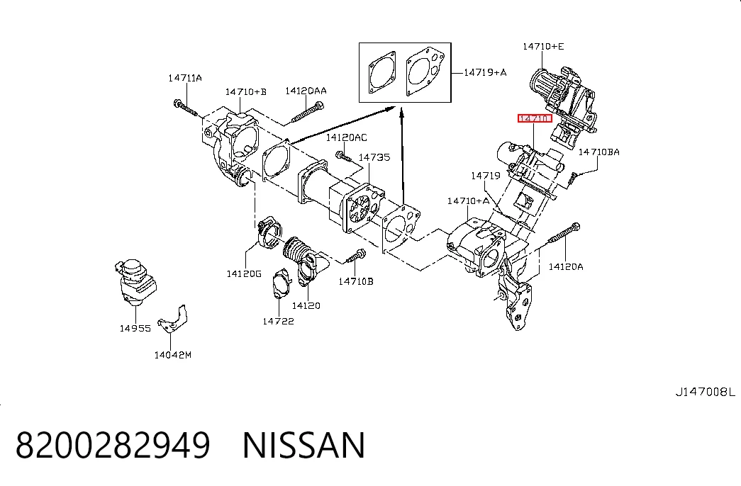 Qashqai I EGR vanası