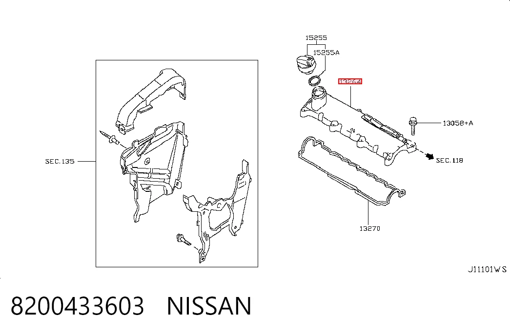Nissan Qashqai I Külbütör kapağı sıfır