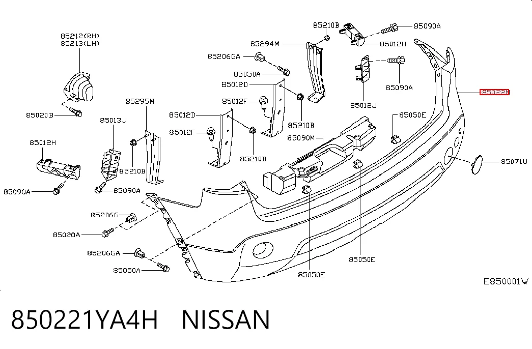 Nissan Qashqai I Arka tampon Türkiye fiyatı
