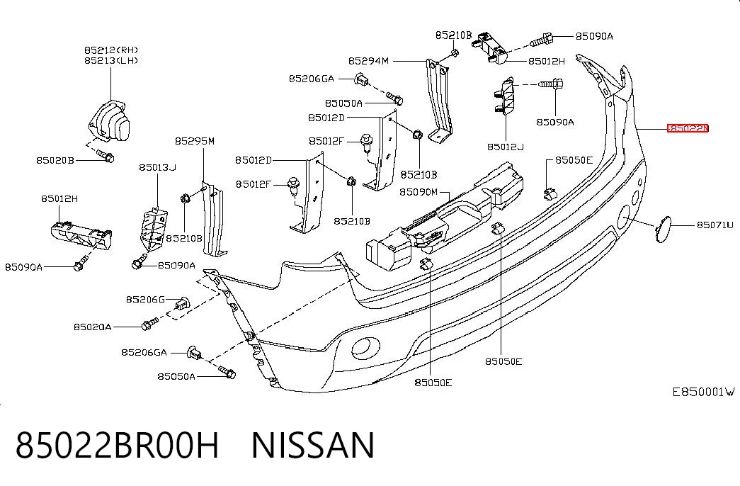 Nissan Qashqai I Arka tampon Türkiye fiyatı