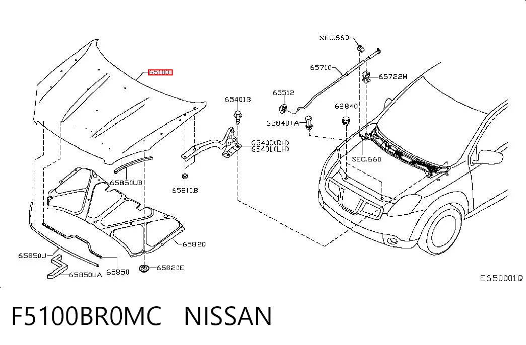 Nissan Qashqai I (2006 - 2013) Kaput satın al