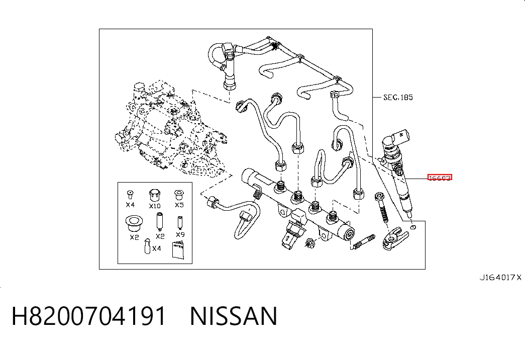 Nissan Qashqai I (2006 - 2013) Yakıt enjektörü çıkma