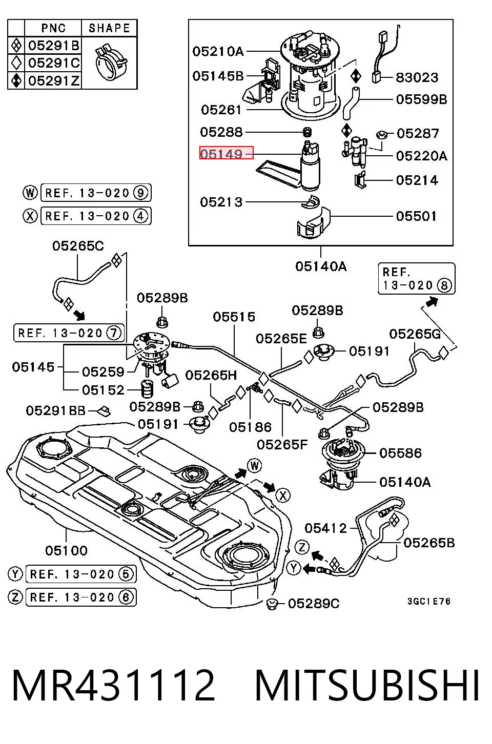 Hyundai I20  (2008 - 2012) Yakıt pompası modülü (yakıt seviyesi sensörü ile) 