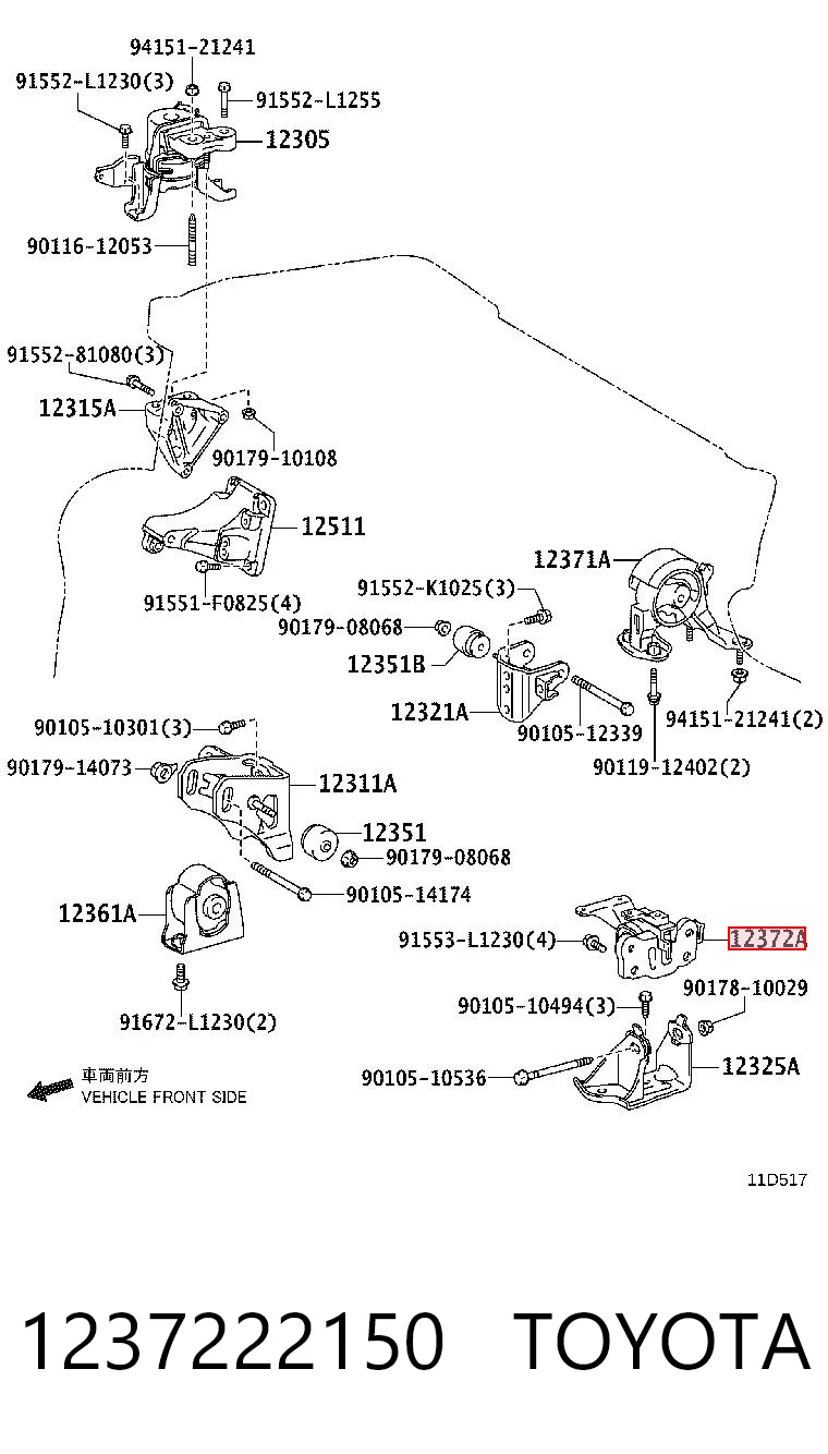 Toyota Corolla  (2006 - 2014) Sol motor takozu (dayanağı) fiyatları